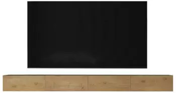 Mai & Mai Fernsehschrank02 Hänge-Lowboard 320x40,2x30cm Soft-Close Matt Anthrazit/Kerneiche (Fernsehschrank02)