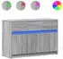 vidaXL TV-Schrank mit LED-Beleuchtung Grau Sonoma 91x34x61cm (852185)