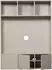 Woood Meggy Mehrzweckschrank Kiefer FSC Hellgrau, Push to Open, 160x215cm