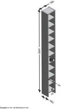 FMD Hallo 2 CD-/Videoregal Betonoptik 19,5x185x16,3cm (37921328-0)