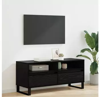 vidaXL TV-Schrank Schwarz Eichen-Optik 100x34,5x44,5cm