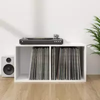 vidaXL Schallplatten-Aufbewahrungsbox Wei&szlig; 71x34x36 cm Holzwerkstoff