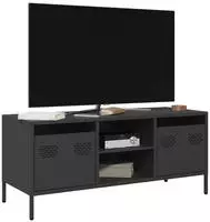 vidaXL TV-Schrank Schwarz 101,5x39x43,5 cm Kaltgewalzter Stahl