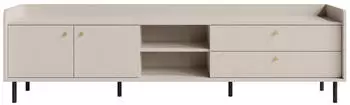Beautysofa Gloria TV-Schrank 2 Schubladen, 2 Türen, Beige, 210x59x42cm (GLORIA)