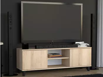 Beautysofa HOME Lowboard 2 Türen Push-to-Open Eiche Artisan 150x50x40cm