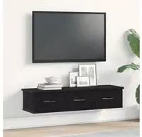 vidaXL Wandschrank Schwarz Eichen-Optik 88x26x18,5 cm Holzwerkstoff