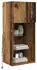 vidaXL Wandmontierter TV-Schrank mit LED Altholz 40,5x30x90cm