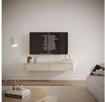 Selsey Luvio Slim TV-Board h&auml;ngend, Kaschmirgrau, 140cm (MM5900898164202)