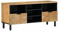 vidaXL TV-Schrank Braun 100x33x46 cm Massivholz Mango