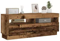vidaXL TV-Schrank mit LED-Leuchten Altholz-Optik 100x35x40 cm