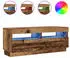 vidaXL TV-Schrank mit LED-Beleuchtung Holzwerkstoff Altholz-Optik 100x35x40cm (856355)