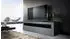 Vladon Valencia Lowboard 1 offenes Fach, 2 Klappen, Schwarz matt/Grau Hochglanz (50000531)