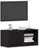 vidaXL TV-Schrank Schwarz Eiche-Optik 80x35x36,5cm Holzwerkstoff (862745)