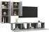 vidaXL TV-Schrank-Set 4-tlg. Betongrau Holzwerkstoff (3079152)