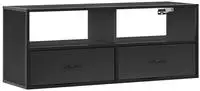 vidaXL TV-Schrank Schwarz 100x31x39,5 cm Holzwerkstoff und Metall