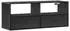 vidaXL TV-Schrank Schwarz 100x31x39,5cm Holzwerkstoff und Metall (848929)
