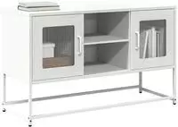 vidaXL TV-Schrank Wei&szlig; 100,5x39x60,5 cm Stahl