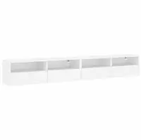 vidaXL TV-Wandschr&auml;nke 2 Stk. Wei&szlig; 100x30x30 cm Holzwerkstoff