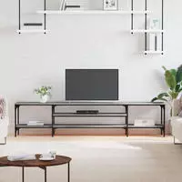 vidaXL TV-Schrank Grau Sonoma 201x35x45 cm Holzwerkstoff & Eisen