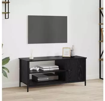 vidaXL TV-Schrank Schwarz Eichen-Optik 100x40x45cm Holzwerkstoff (879479)
