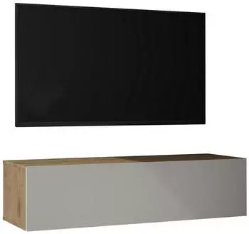 Mai & Mai Fernsehschrank02 Hängend 120x40,2x30cm Soft-Close 2 Türen Kerneiche/Weiß Matt (Fernsehschrank02)