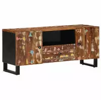 vidaXL TV-Schrank 105x33,5x46 cm Altholz Massiv & Holzwerkstoff