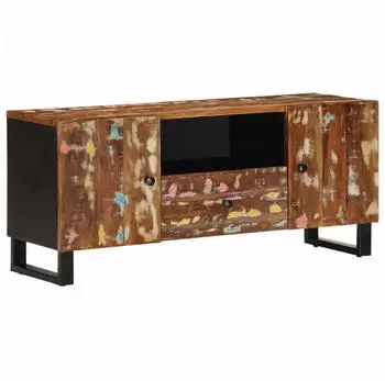 vidaXL TV-Schrank 105x33,5x46cm Altholz Massiv & Holzwerkstoff (351960)