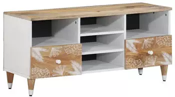 vidaXL TV-Schrank Massivholz Mango 100x33,5x46cm