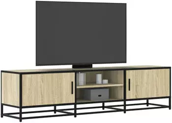 vidaXL TV-Schrank Sonoma-Eiche 160x35x41cm Holzwerkstoff und Metall (848845)