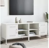 vidaXL TV-Schr&auml;nke 2 Stk. Wei&szlig; 68x39x50,5 cm Stahl