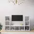 vidaXL TV-Schränke 3er-Set Holzwerkstoff Weiß 107x35x37cm (3079961)
