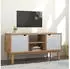 vidaXL OTTA TV-Schrank Braun/Weiß Massivholz Kiefer 113,5x43x57cm (348596)