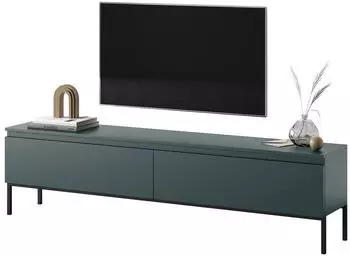 Selsey Bemmi TV-Lowboard 175cm Dunkelgr&uuml;n mit Metallbeinen