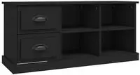 vidaXL TV-Schrank Schwarz 102x35,5x47,5 cm Holzwerkstoff