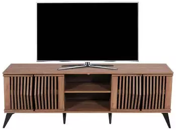 MCW MCW-M45 TV-Lowboard 3D-Design Stauf&auml;cher 166x55x41cm, Braun (92408)