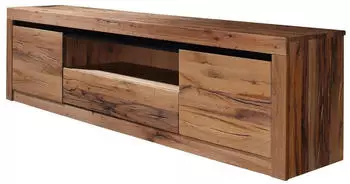 Massivmoebel24 Montreux TV-Board Wild-/Zerreiche 202x42x55cm natur ge&ouml;lt (48-313-100-0005)