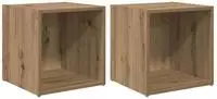 vidaXL TV-Schrankset 2 pcs Artisan-Eiche 37 x 35 x 37,5 cm
