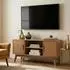 Idimex TIVOLI TV-Lowboard Massivholz, 2 Türen, 2 Nischen, dunkelbraun (TIVOLI)