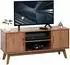 Idimex TIVOLI TV-Lowboard Massivholz, 2 Türen, 2 Nischen, dunkelbraun (TIVOLI)