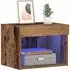 vidaXL Wandschrank mit LED-Leuchten, Altholz-Optik, 40x30x30cm (863098)