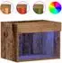 vidaXL Wandschrank mit LED-Leuchten, Altholz-Optik, 40x30x30cm (863098)