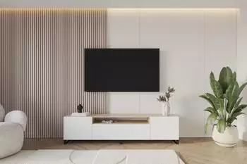 ALTDECOR ELIO-S Lowboard Artisan/wei&szlig;, 200x53x41cm (800001223560)