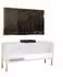 Lookway Calante TV-Lowboard 90cm, weiß hochglanz, goldene Chromfüße (800000878329)
