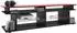 Vladon Movie V3 Lowboard mit TV-Aufsatz, schwarz matt/Bordeaux hochglanz (138,5x39x37,5cm)