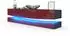 Vladon City Lowboard bordeaux hochglanz, schwarz matt, LED-Beleuchtung (178x39cm)