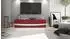 Vladon City Lowboard bordeaux hochglanz, schwarz matt, LED-Beleuchtung (178x39cm)