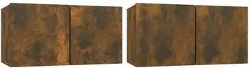vidaXL H&auml;ngende TV-Schr&auml;nke 2er-Set R&auml;uchereiche 60x30x30cm