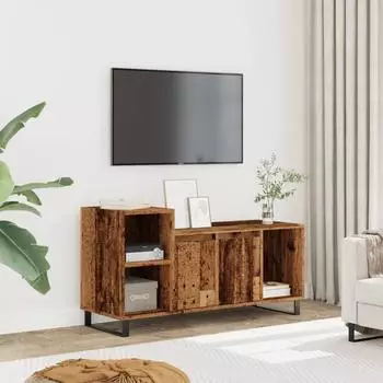 vidaXL TV-Schrank Altholz-Optik 100x35x55cm Holzwerkstoff, braun (857456)