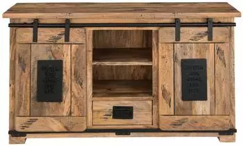 Mr. Deko Florenz TV-Kommode Mangoholz, Vintage, 128x45x70cm (BL61004)
