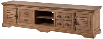 Massivmoebel24 Toulouse #09 TV-Board Mango 220x45x55cm beige ge&ouml;lt (09-313-188-0009)